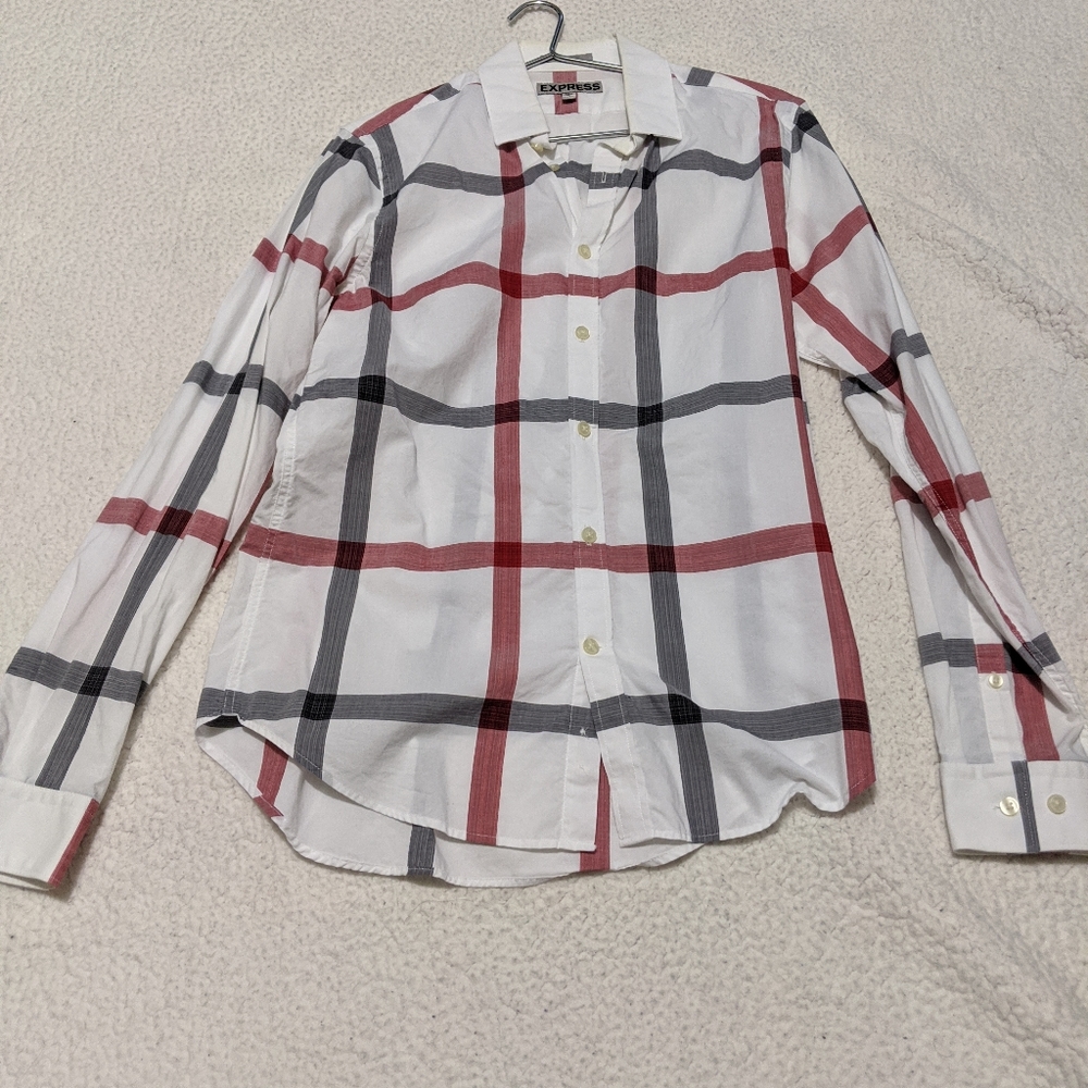 Express fitted button down shirt small (S)
